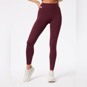 OV techsweat full length leggings in burgundy